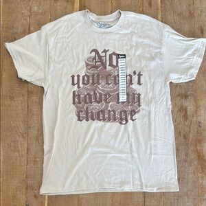 Spencer's Cream Short Sleeve Tee with Vintage Design